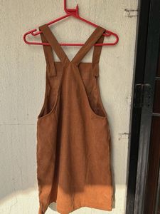 Brown Corduroy Pinafore Dress
