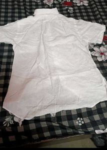 Men's White Short Sleeve Polo Shirt