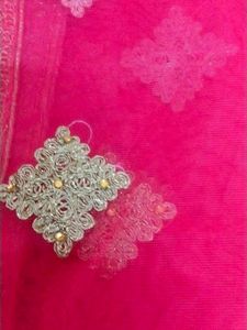 Beautiful Pink Embellished Dupatta