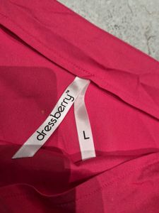 Dressberry Chic One-Shoulder Pink Dress