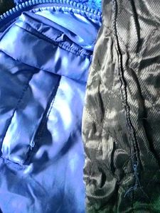 Blue Winter Jacket with Hood