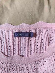 Cute Pink Glittery Knit Sweater