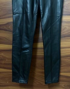 Black Faux Leather Pants