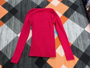 Vibrant Pink Long Sleeve Top