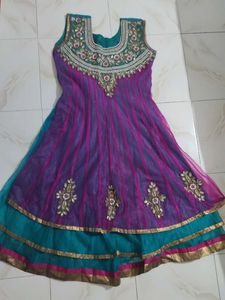 Teal Anarkali Ethnic Gown