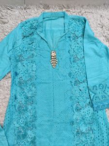 Turquoise blue 3 piece suit set