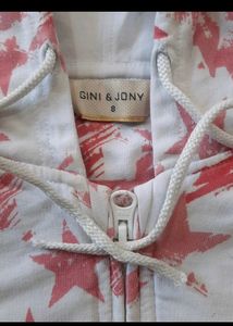GINI &amp; JONY ZIPPER SWEATSHIRT SIZE 8 for girls Wit