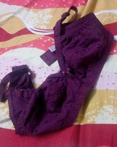 🌼Comfortable Purple Lace Bra Set