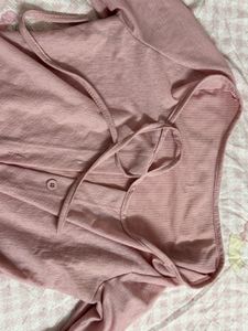 pink cardigan