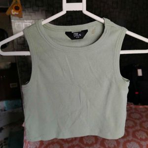 Ribbed Sleeveless Cropped Tank Top