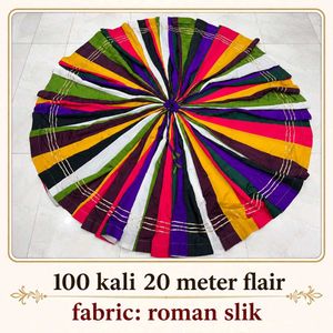 20 mtr gher Vibrant Multicolor Ethnic Skirt