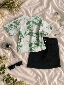 Tie-Dye Print Oversized Top