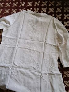 White Embroidered Short Kurti