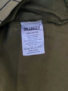 Olive Green Grid Print T-Shirt