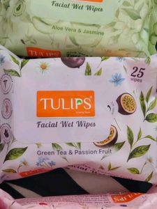 Tulips Facial wet wipes