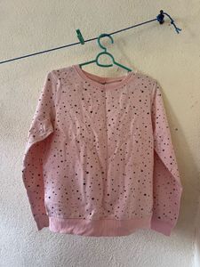 Pink Star Print Sweatshirt