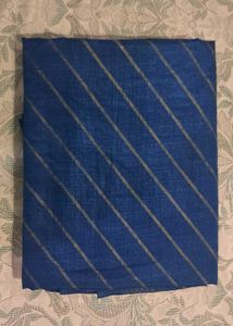 💠Vibrant Blue Saree with Elephant Motif