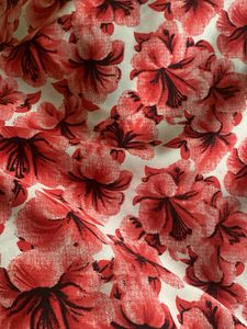 red floral 4 miter dress material