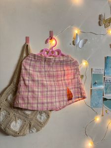 Pink Plaid Skorts – Cute Korean Style 🌸