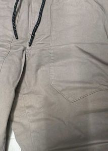 Men's Beige Cargo Joggers