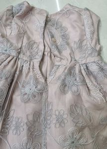 peach color baby dress