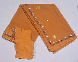 Beautiful Orange Saree (with blouse)