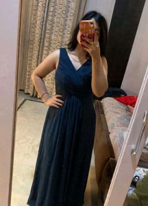 Elegant Navy Blue Maxi Dress