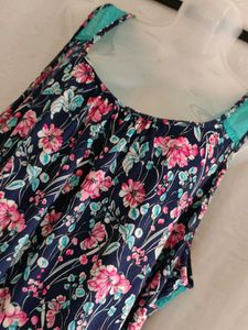 Floral Print Sleeveless Mini Dress