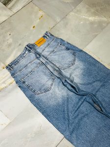 pull and bear baggy blue denim jeans