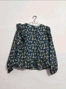 Mast &amp; Harbour Floral Print Ruffle Top