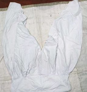 Elegant White Chikankari Kurta set with pocket