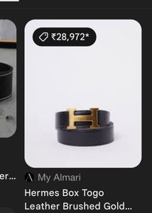 Hermes leather belt