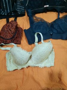 Lace &amp; Striped Bras Bundle