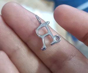 Silver Alphabet "R" Charm Pendant