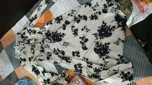 savana a line midi dress flounce sleeves