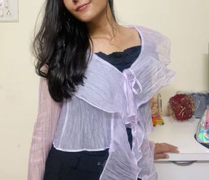 Ruffled Sheer Top