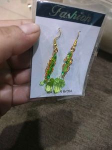 pink green blue earrings combo