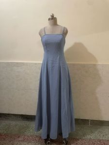 Light Blue Spaghetti Strap Maxi Dress