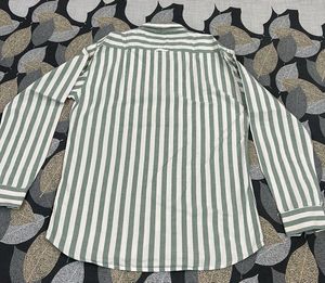 New-Men's Striped Slim Fit Casual Shirt