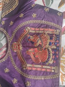 Beautiful Embroidered Purple Blouse