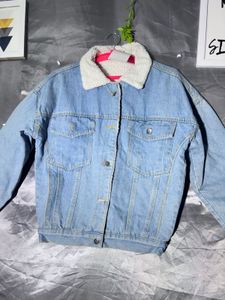Women's Denim Sherpa Lined Jacket