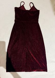 cherry red Spaghetti Strap Dress🍷🍒