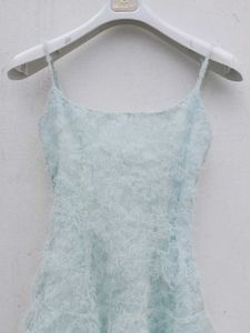 Light Blue Fuzzy Mini Dress