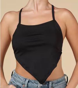 Black Halter Neck Scarf Top