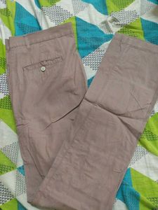 Stylish Brown Linen Blend Trousers