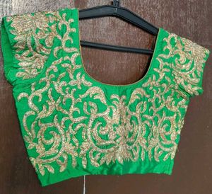 Embroidered Green Blouse