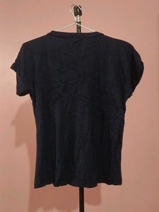 DKNY Navy T-Shirt with Gold Heart