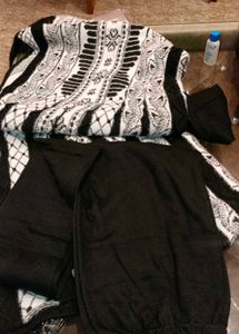 New Stylish Black &amp; White Kurta Set