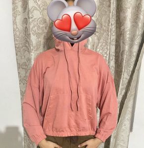 Cute Pink Cropped Hoodie