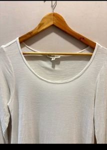 White Lace Trimmed Tunic Top